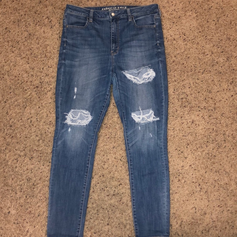 American Eagle Ripped Super Super Stretch X Jeans